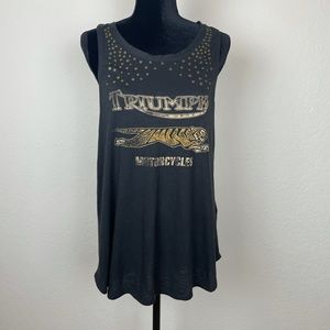 Triumph Lucky Brand Tank Top Tiger Motorcycle